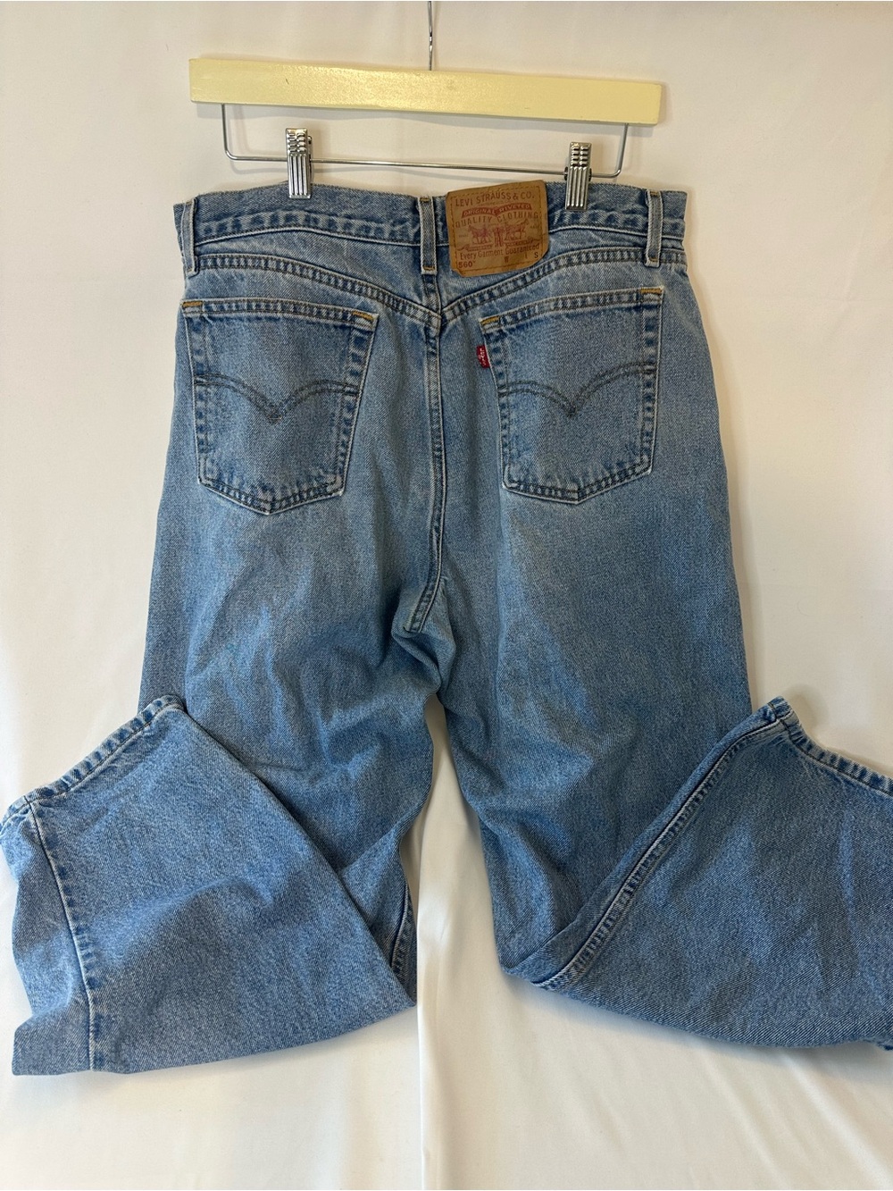Vintage Levi's 560 Comfort Fit Loose Blue Denim Jeans Straight Leg Y2K 16